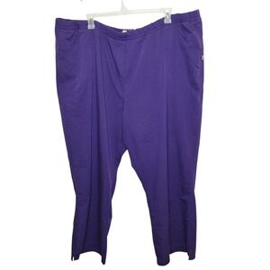 Urbane Ultimate Womens Scrub Pants Size 5XL Purple Pull On Pockets Medical Logo